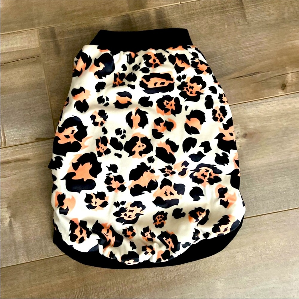 Fresh Pawz Leopard Print Satin Jacket / XL